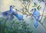 Jonathan Wilde, Blue and Blue, oil on board