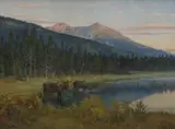 Lee Stroncek, First Light, Moose Country, oil on board