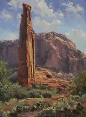 Kenny McKenna, Canyon Floor View, oil on board
