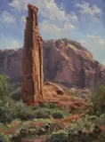 Kenny McKenna, Canyon Floor View, oil on board