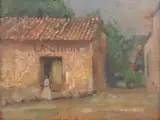 Alson S. Clark, Linda la Union, oil on canvas board