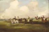 Philip Henry Rideout, The Steeplechase, oil on board