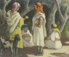 Robert Camille Quesnel, Shepherds, oil