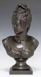 Jean Goujon, Bust of Diane de Poitiers, Patinated bronze sculpture