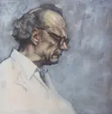 Sigmund Morton Abeles, Alfred Brendel in Rehearsal in Jerusalem, oil on panel