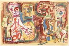 Douglas Craft, Spirit Forms, serigraph on paper