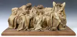Susanne Vertel, Romantic Dreams, Multi-color patina bronze sculpture