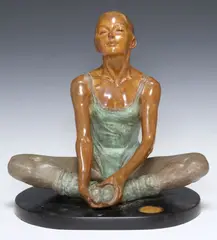 Victor Villarreal, Sheryl, Multi-color patina bronze sculpture