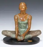 Victor Villarreal, Sheryl, Multi-color patina bronze sculpture