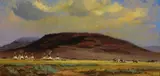 Bill Mittag, Return to Camp, oil on board