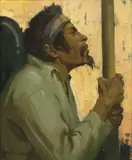 Leslie William Lee, "The Devotee:, oil on canvas