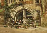 Henry Valter, A Bit in the Older Part of Blois, oil on board