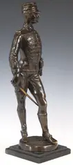 Charles Anfrie, French Officer, Patinated bronze figure