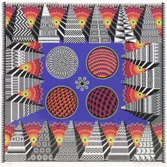 Pedro Friedeberg, Teotihuacanizacion de Mesopotamia, silkscreen print in colors on paper