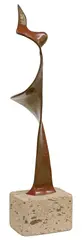 Jonas Gutierrez Castillo, Abstract Form, Patinated bronze sculpture