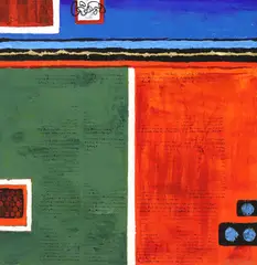 Judy Copland, Pattern and Shapes, 2008, acrylic on board