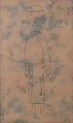 Standing Figure by Paul Klee, serigraph on paper, sold Apr 2024