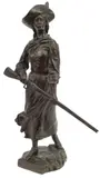 Louis-Philippe Hébert, Mademoiselle de Vercheres, Patinated bronze sculpture