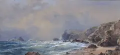 Thomas Goldsworthy Dutton, Rocky Coastline, watercolor painting on paper