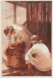 Eric Michaels, Sheep Shearers, watercolor on paper