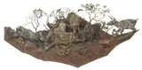 Harlen Alfred Winter, Longhorn Herd, 1967, Western patinated metal wall sculpture