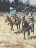 Duward Campbell, Back to Camp, oil on paper