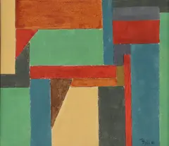 Thilo Maatsch, Geometric Composition, gouache painting on card