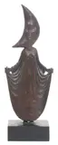 Sergio Bustamante, Moon Face Woman, Patinated bronze sculpture