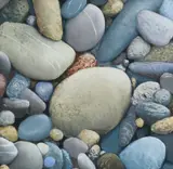 Will Klemm, River Rocks, pastel drawing on paper