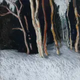 Will Klemm, Winter Trees, pastel drawing on paper
