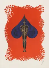 Spade by Erté, serigraph on paper, offered Mar 2024