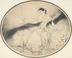 Lady of the Camelias by Louis Icart, aquatint etching on paper, offered Mar 2024