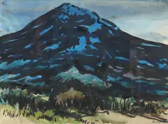 Michael Frary, Mountain Landscape, watercolor painting on paper