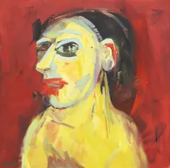 Portrait by David Harouni, oil on canvas, offered Mar 2024