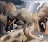 Peter W. Rogers, Journey Through the Forest, acrylic painting on wood panel