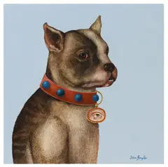 Fatima Ronquillo, Dog with Master's Eye II, Acrylic and watercolor painting on board