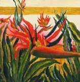 Judy Copland, Bird of Paradise, acrylic painting on canvas