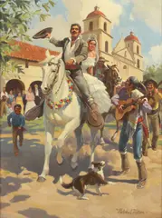 Nicholas Firfires, Mission Wedding, oil on canvas