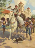 Nicholas Firfires, Mission Wedding, oil on canvas