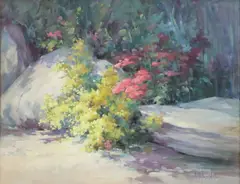 Ann Templeton, Impressionistic Garden, oil on canvas