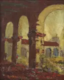 Ray T. Platt, San Juan Capistrano, oil on canvas