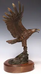 Carl Wagner, Mandarin Eagle, Patinated bronze sculpture