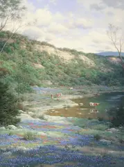 Larry Dyke, Texas Spring, giclee print on canvas
