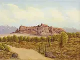 Jan Dunn, Desert Landscape, acrylic on canvas