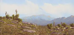Jan Dunn, Desert Landscape, acrylic on canvas