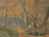Karl Alexander von Winkler, Landscape, watercolor and gouache