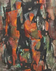Charles Ragland Bunnell, Abstract Composition, oil