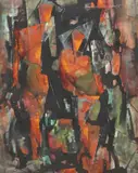 Charles Ragland Bunnell, Abstract Composition, oil
