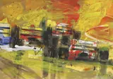 Hans Voss, 'Dynamite kills heroes, mixed media on paper