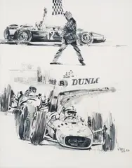 Hans Voss, Victories are Checkered, graphite on paper
